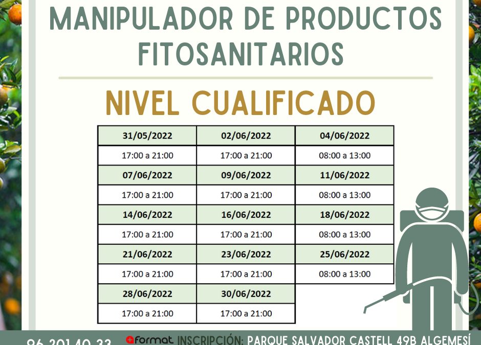 MANIPULADOR DE PRODUCTOS FITOSANITARIOS NIVEL CUALIFICADO