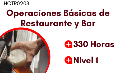 HOTR0208–Operaciones básicas de restaurante y bar (330 horas)